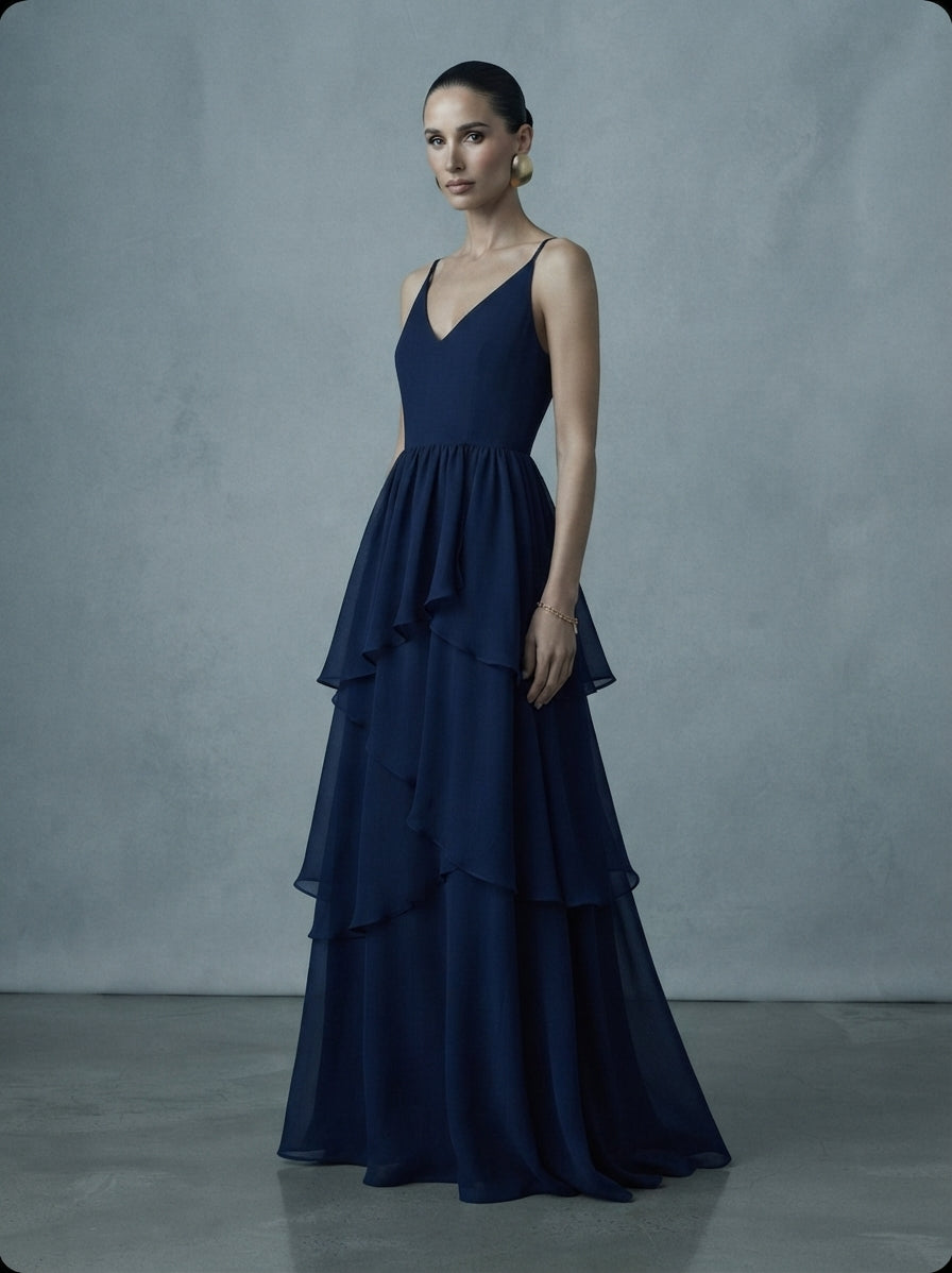 Maxikleid mit Rüschen