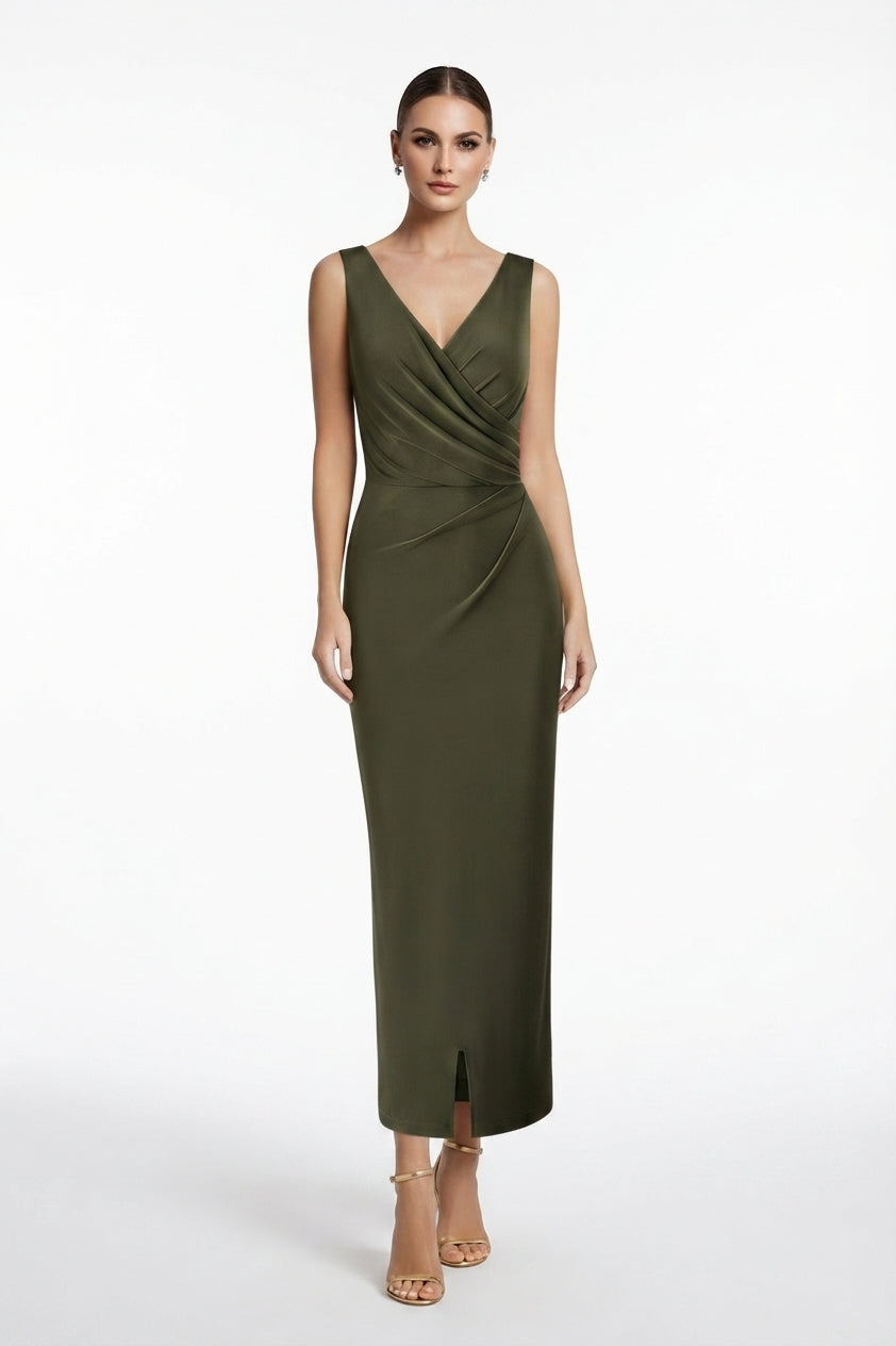 Drapiertes Midikleid