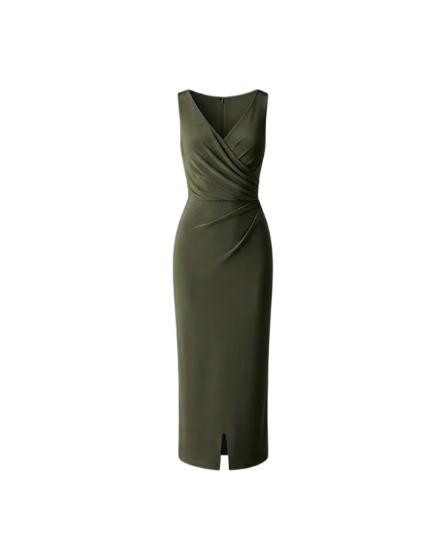 Drapiertes Midikleid